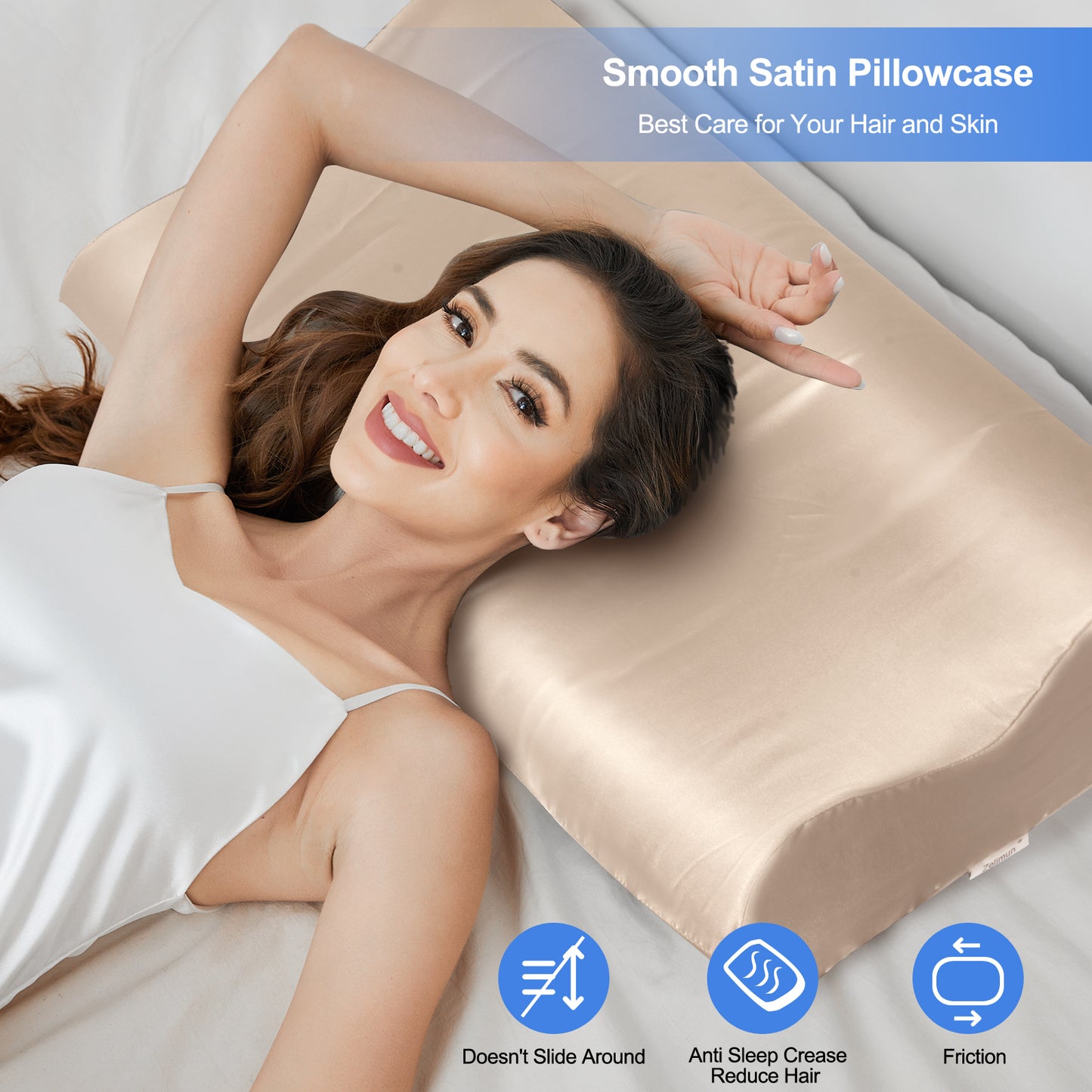 Luxurious Satin Pillowcase for Memory Foam Pillows