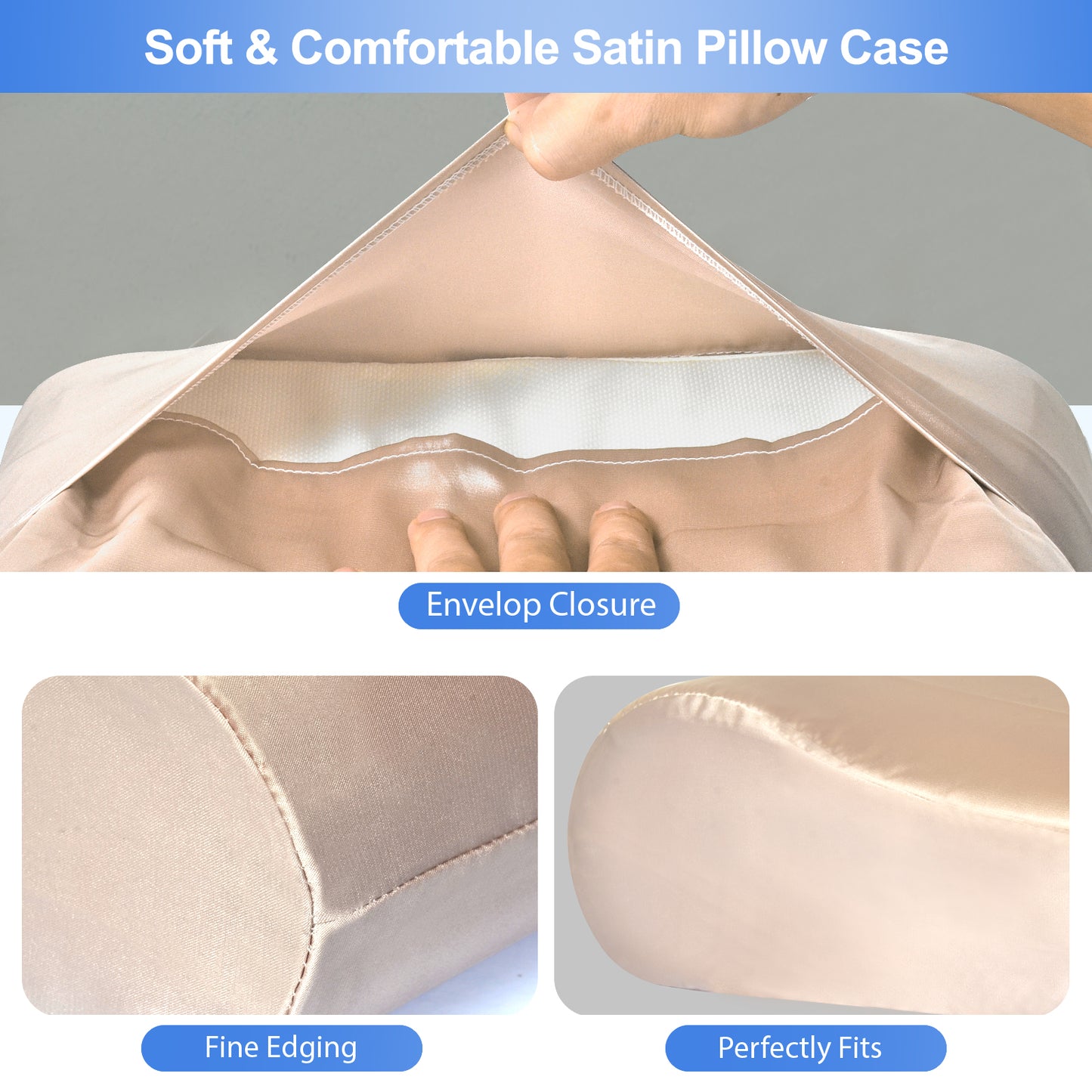 Luxurious Satin Pillowcase for Memory Foam Pillows