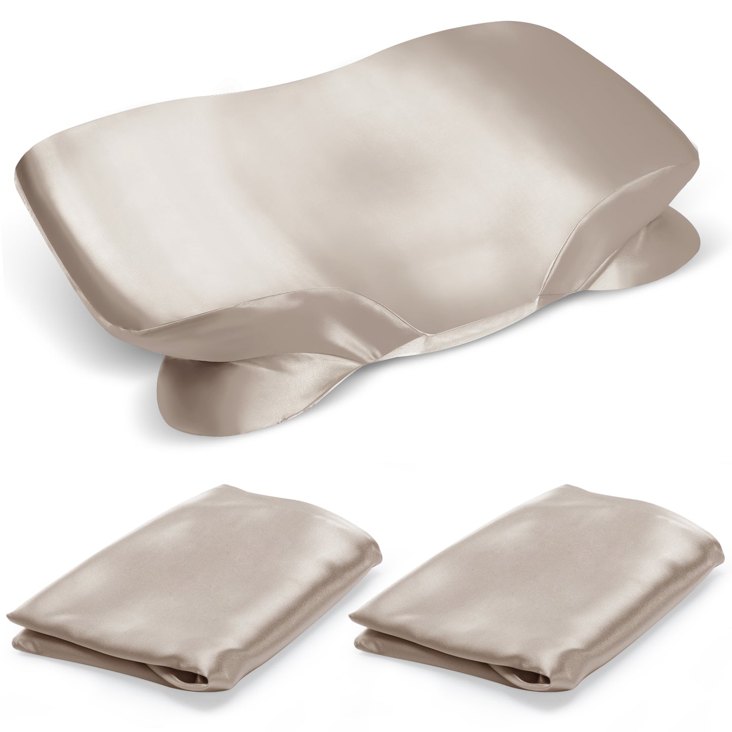 2 Pack Satin Pillowcase for Cervical Pillow