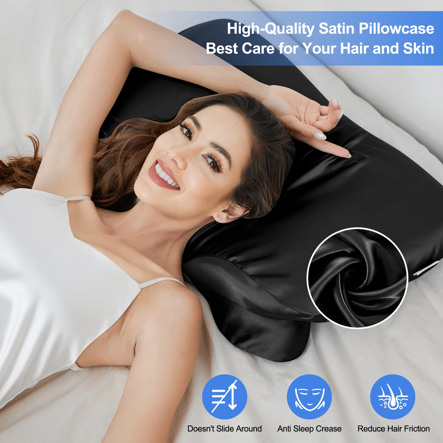 Satin Pillowcase for Memory Foam Cervical Pillow