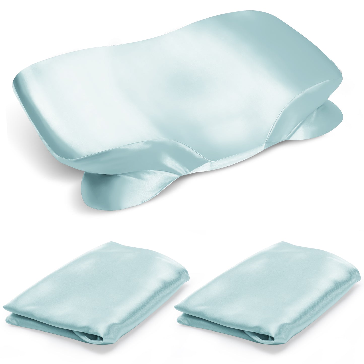 2 Pack Satin Pillowcase for Cervical Pillow